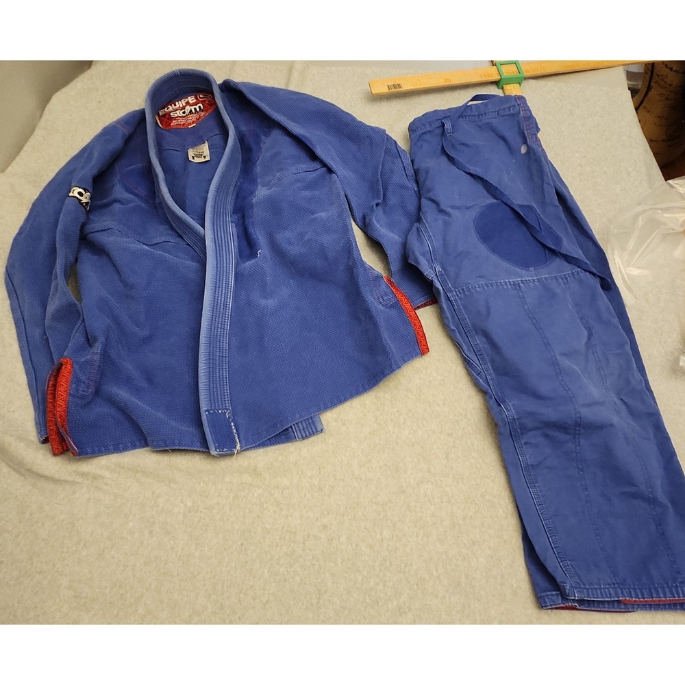 Blue Men's Jiu-Jitsu Kimono Set - Durable Training Gi